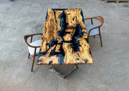 Custom Handmade Live Edge Epoxy Resin Table Top