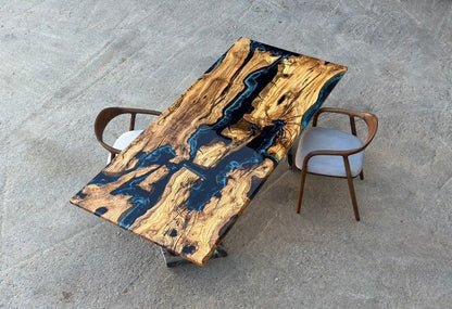 Custom Handmade Live Edge Epoxy Resin Table Top