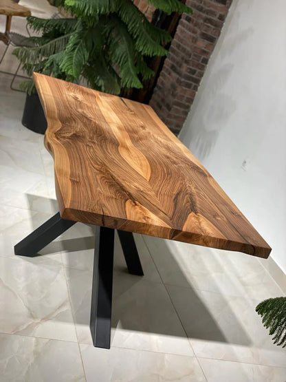 Custom Live Edge Walnut Dining Table Gul Natural