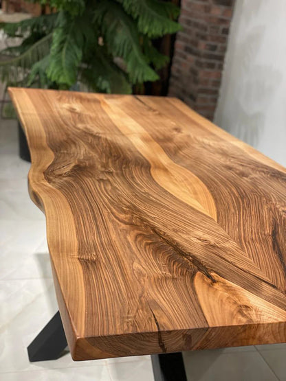 Custom Live Edge Walnut Dining Table Gul Natural