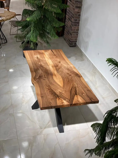 Custom Live Edge Walnut Dining Table