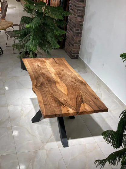 Custom Live Edge Walnut Dining Table