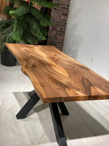 Custom Live Edge Walnut Dining Table