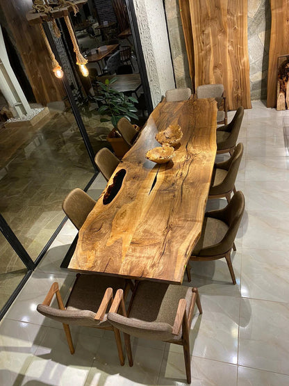 Custom Live Edge Walnut Large Dining Table