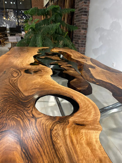 Custom Walnut Epoxy Resin Table - Made To Order