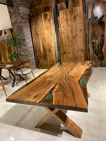 Custom Walnut Live Edge Dining Table