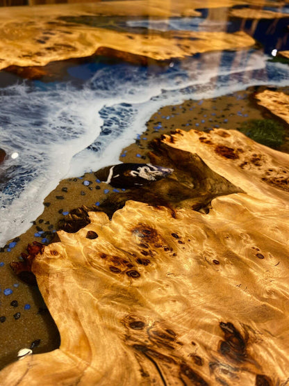 Customizable Live Edge Epoxy Dine Table