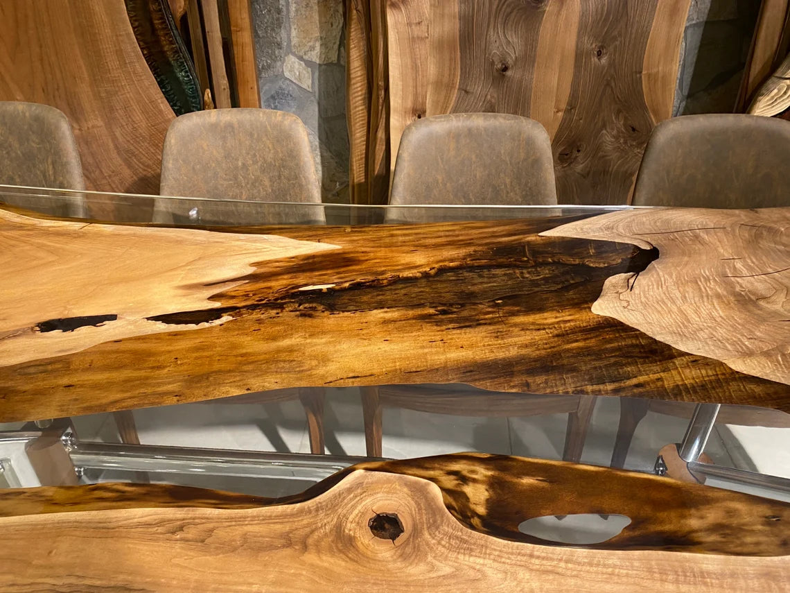 Live Edge Epoxy Dining Table - Made To Order