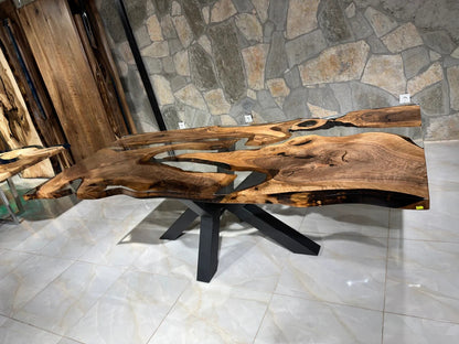 Live Edge Epoxy Resin Dining Table - Made to order