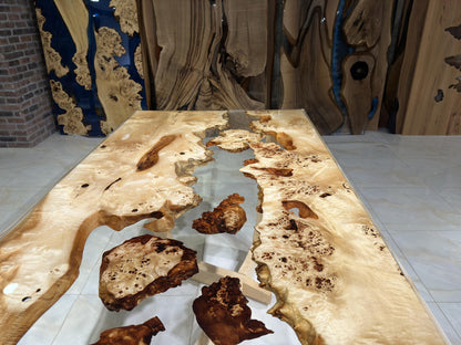 Live Edge Fusion Epoxy & Poplar Masterpiece Dining Table