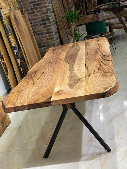 Live Edge Walnut Solid Wooden Table