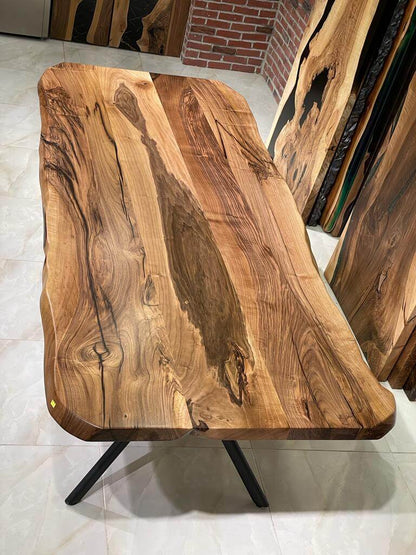 Live Edge Walnut Solid Wooden Table