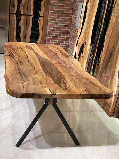 Live Edge Walnut Solid Wooden Table