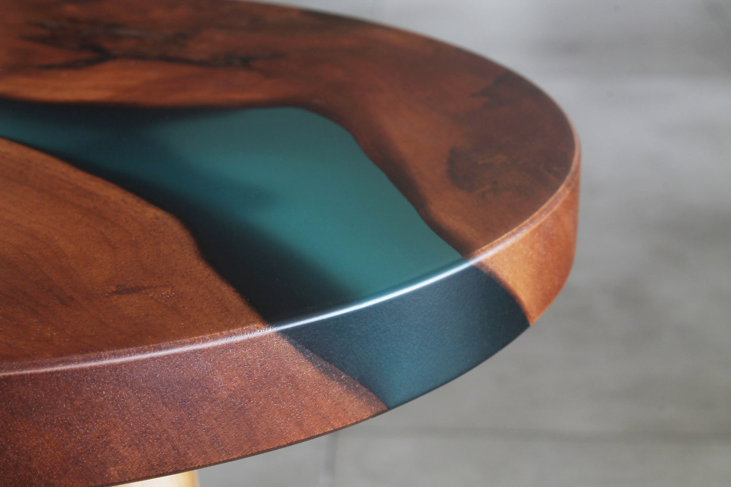 Epoxy Resin Walnut Wood Side Table | End Table | Nightstand