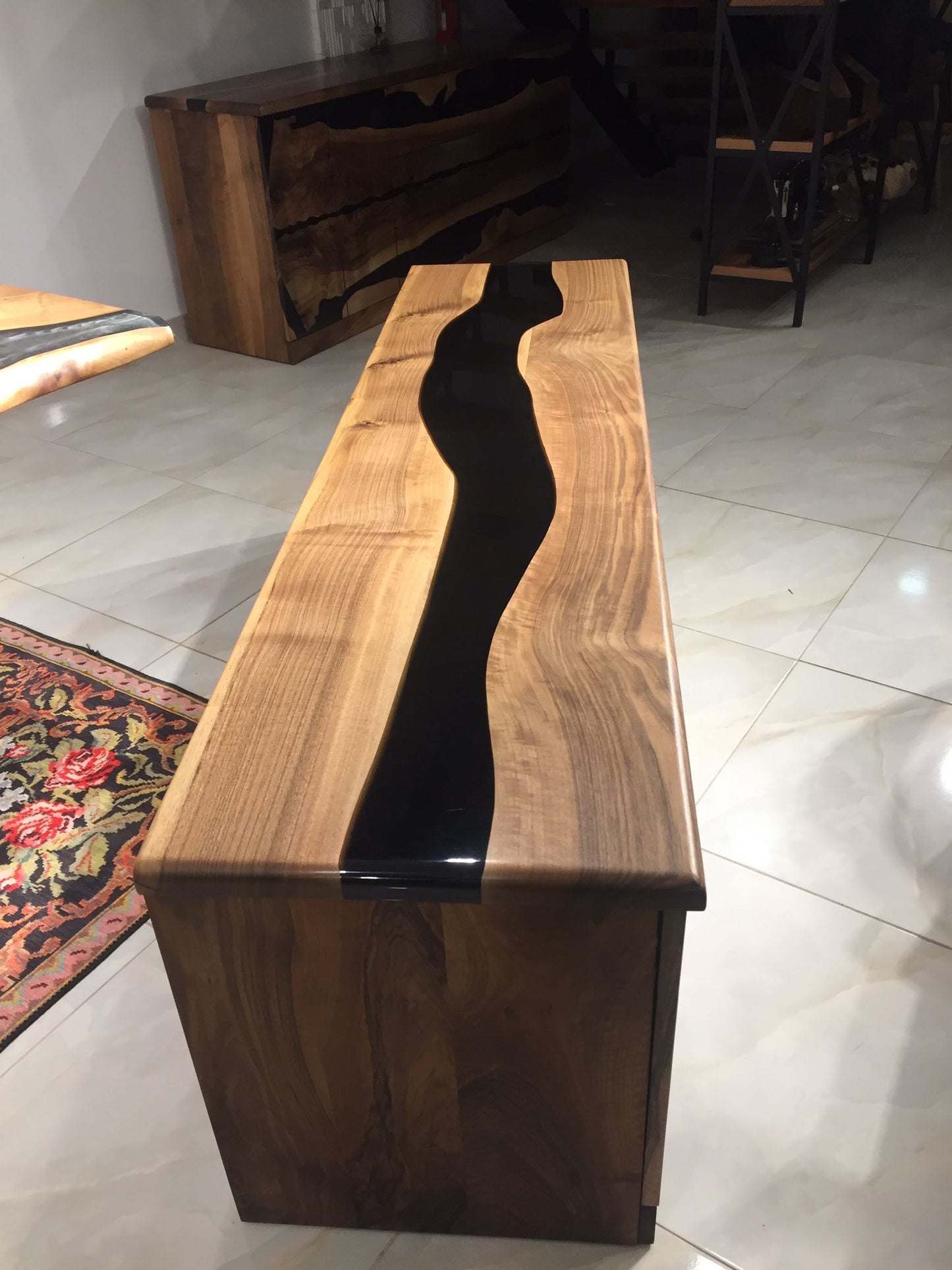 Epoxy Resin Wood TV Stand