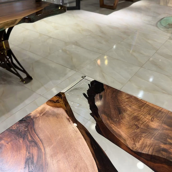 Water Drop Pattern Epoxy Dining Table Video