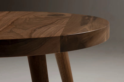 Scandinavian Round Walnut Coffee Table